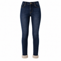 Jeans d'Hiver Doublé Polaire - Taille Haute & Coupe Ajustée