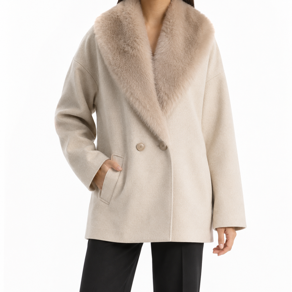 Manteau Élise - Col Fourrure